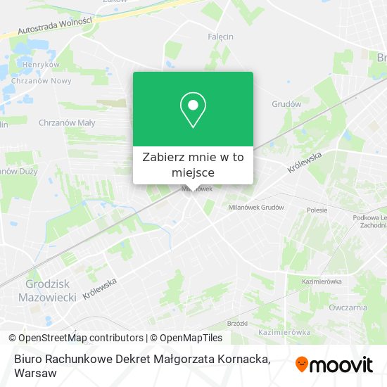 Mapa Biuro Rachunkowe Dekret Małgorzata Kornacka