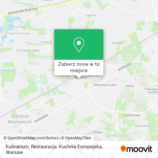 Mapa Kulinarium. Restauracja. Kuchnia Europejska