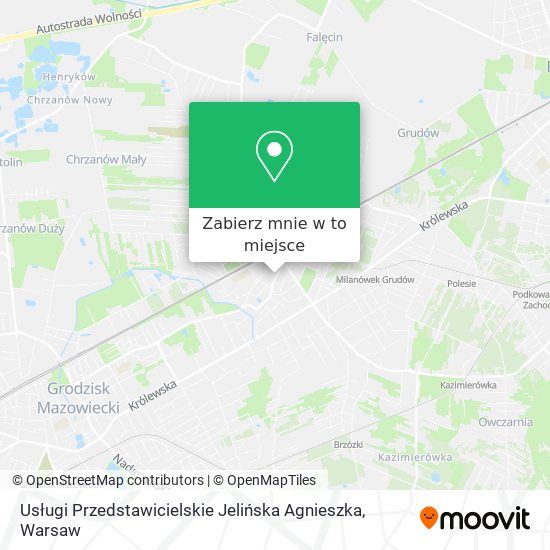 Mapa Usługi Przedstawicielskie Jelińska Agnieszka