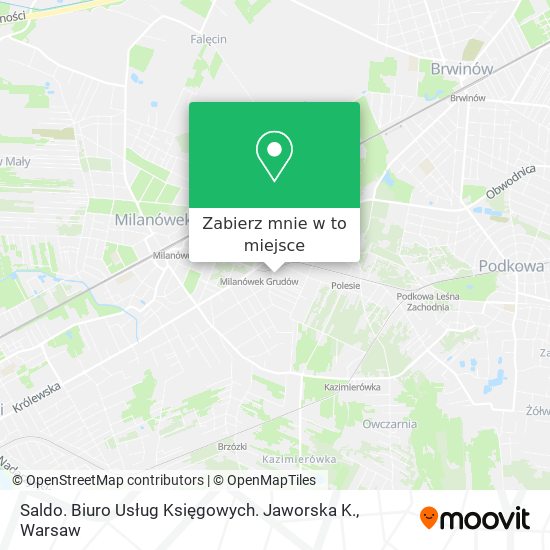 Mapa Saldo. Biuro Usług Księgowych. Jaworska K.