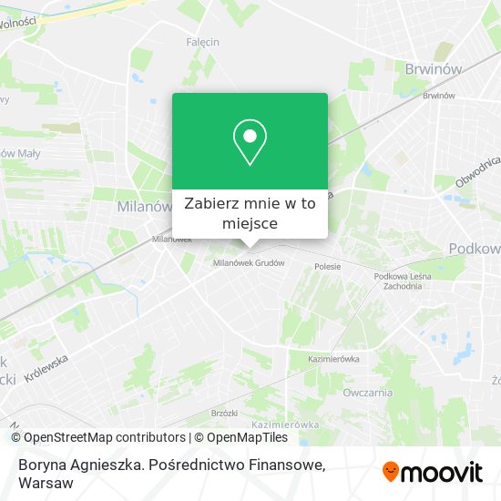 Mapa Boryna Agnieszka. Pośrednictwo Finansowe