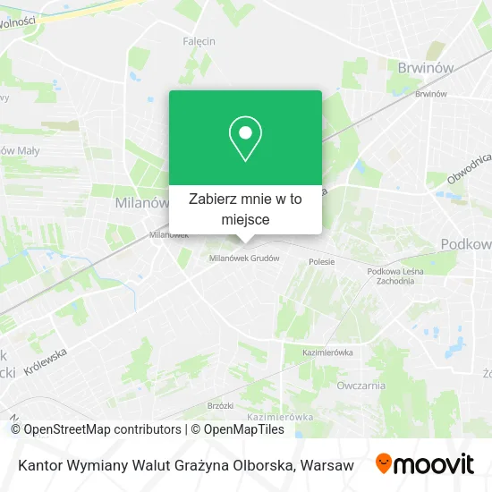 Mapa Kantor Wymiany Walut Grażyna Olborska
