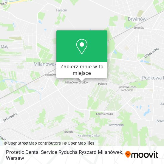 Mapa Protetic Dental Service Ryducha Ryszard Milanówek