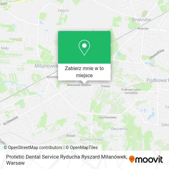 Mapa Protetic Dental Service Ryducha Ryszard Milanówek