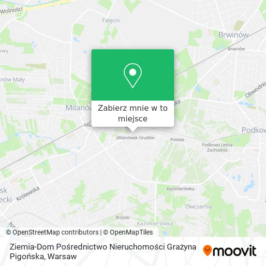 Mapa Ziemia-Dom Pośrednictwo Nieruchomości Grażyna Pigońska