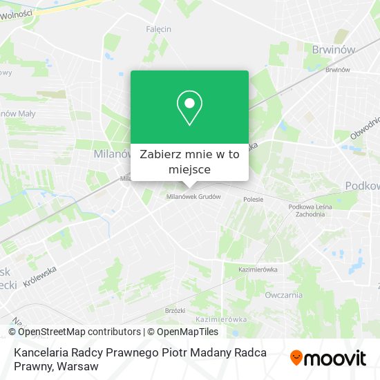 Mapa Kancelaria Radcy Prawnego Piotr Madany Radca Prawny