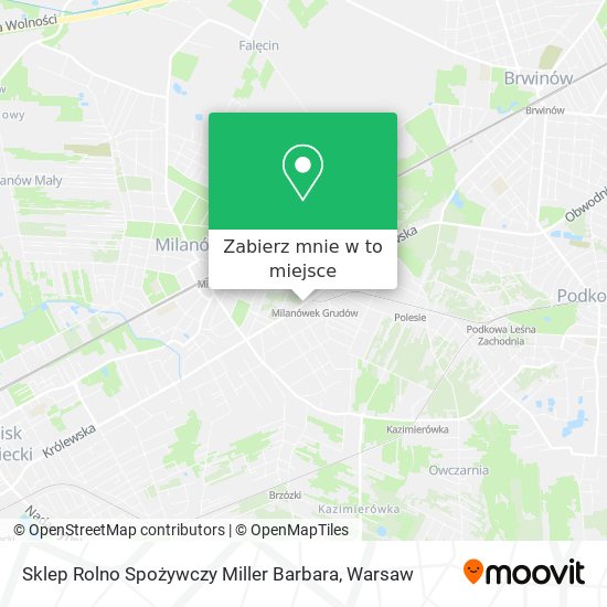 Mapa Sklep Rolno Spożywczy Miller Barbara