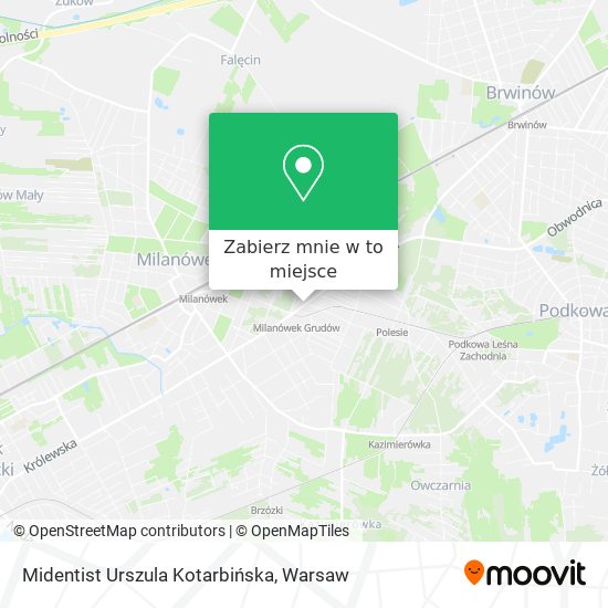 Mapa Midentist Urszula Kotarbińska