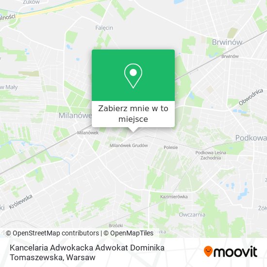 Mapa Kancelaria Adwokacka Adwokat Dominika Tomaszewska