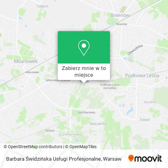 Mapa Barbara Świdzińska Usługi Profesjonalne