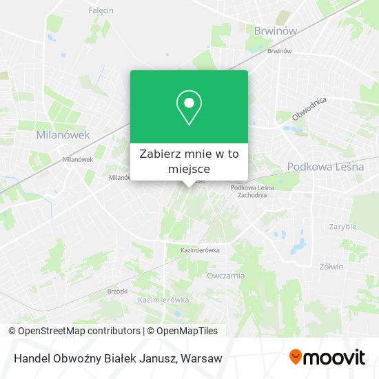 Mapa Handel Obwoźny Białek Janusz