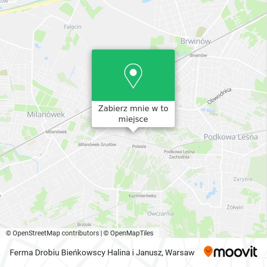 Mapa Ferma Drobiu Bieńkowscy Halina i Janusz