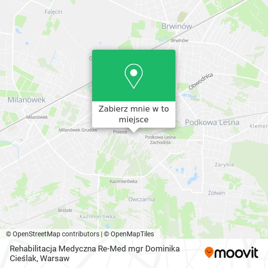 Mapa Rehabilitacja Medyczna Re-Med mgr Dominika Cieślak