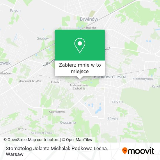 Mapa Stomatolog Jolanta Michalak Podkowa Leśna