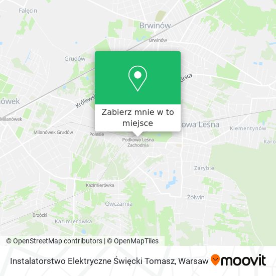 Mapa Instalatorstwo Elektryczne Święcki Tomasz