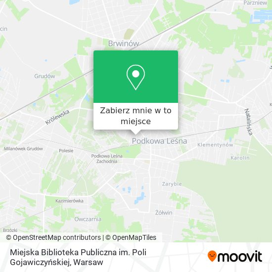 Mapa Miejska Biblioteka Publiczna im. Poli Gojawiczyńskiej