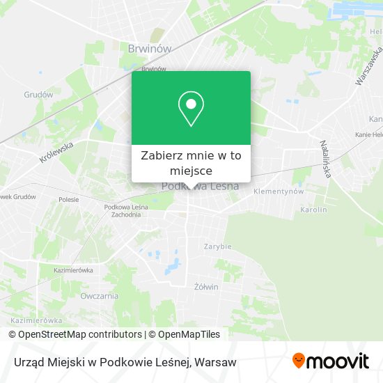 Mapa Urząd Miejski w Podkowie Leśnej