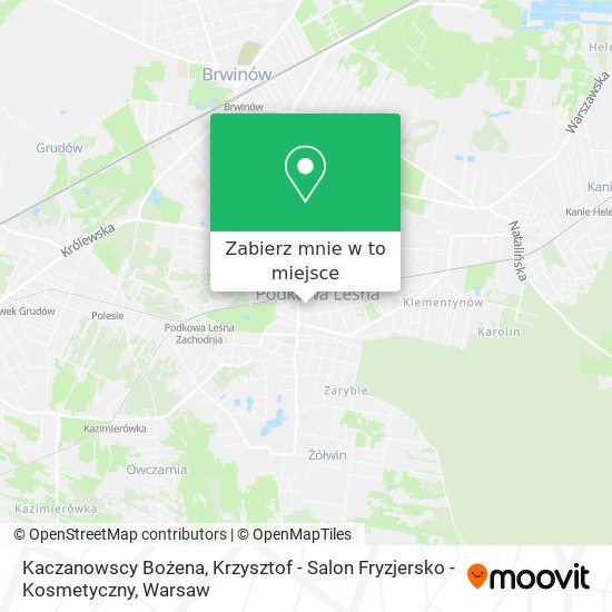 Mapa Kaczanowscy Bożena, Krzysztof - Salon Fryzjersko - Kosmetyczny