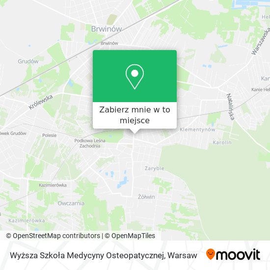 Mapa Wyższa Szkoła Medycyny Osteopatycznej