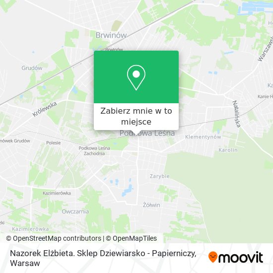 Mapa Nazorek Elżbieta. Sklep Dziewiarsko - Papierniczy