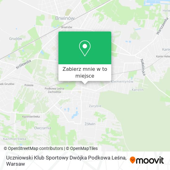 Mapa Uczniowski Klub Sportowy Dwójka Podkowa Leśna