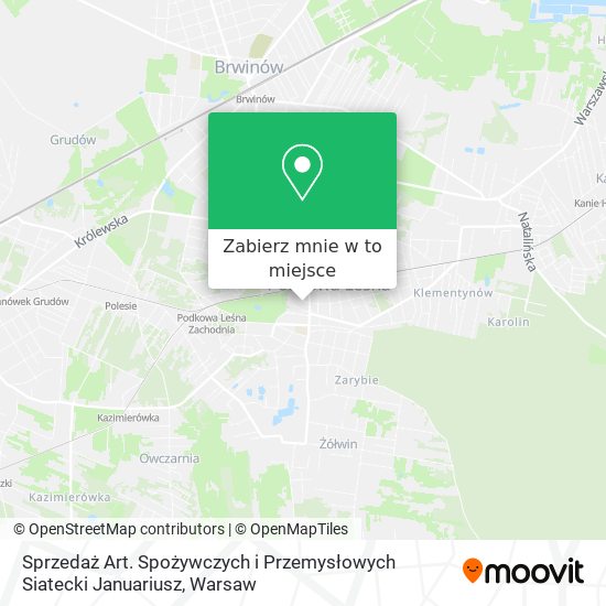 Mapa Sprzedaż Art. Spożywczych i Przemysłowych Siatecki Januariusz