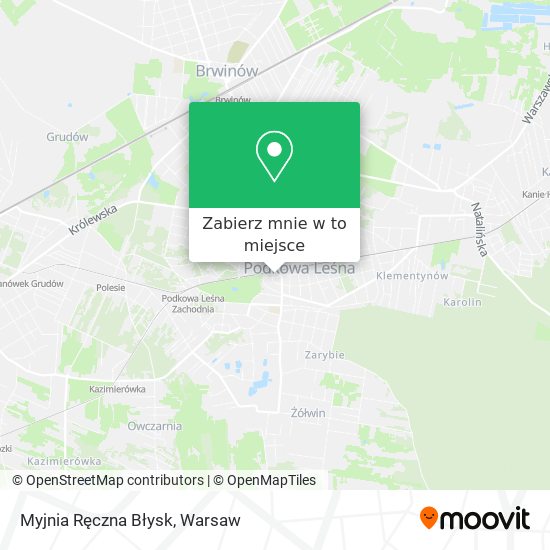 Mapa Myjnia Ręczna Błysk