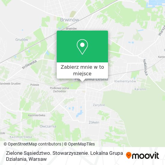 Mapa Zielone Sąsiedztwo. Stowarzyszenie. Lokalna Grupa Działania