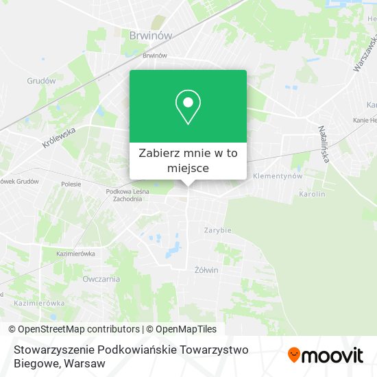 Mapa Stowarzyszenie Podkowiańskie Towarzystwo Biegowe