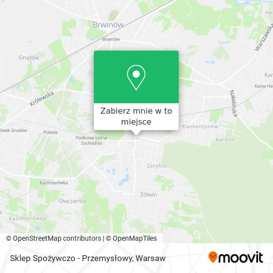 Mapa Sklep Spożywczo - Przemysłowy