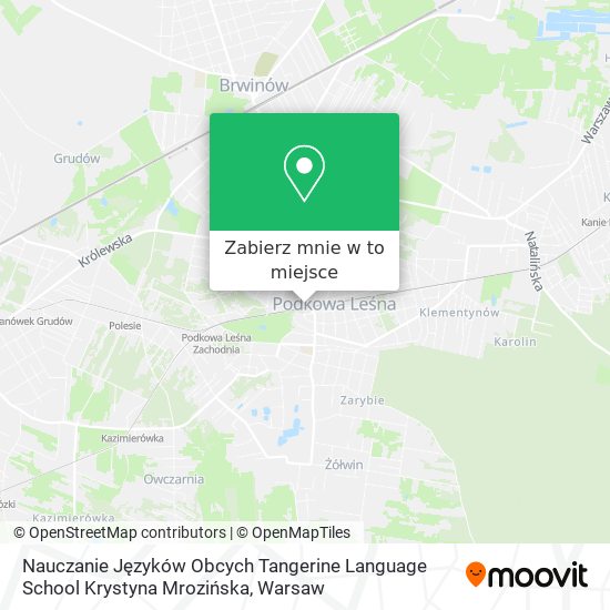 Mapa Nauczanie Języków Obcych Tangerine Language School Krystyna Mrozińska