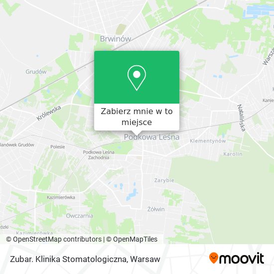 Mapa Zubar. Klinika Stomatologiczna