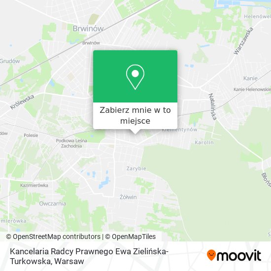 Mapa Kancelaria Radcy Prawnego Ewa Zielińska-Turkowska