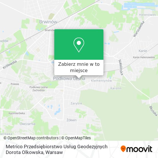 Mapa Metrico Przedsiębiorstwo Usług Geodezyjnych Dorota Olkowska