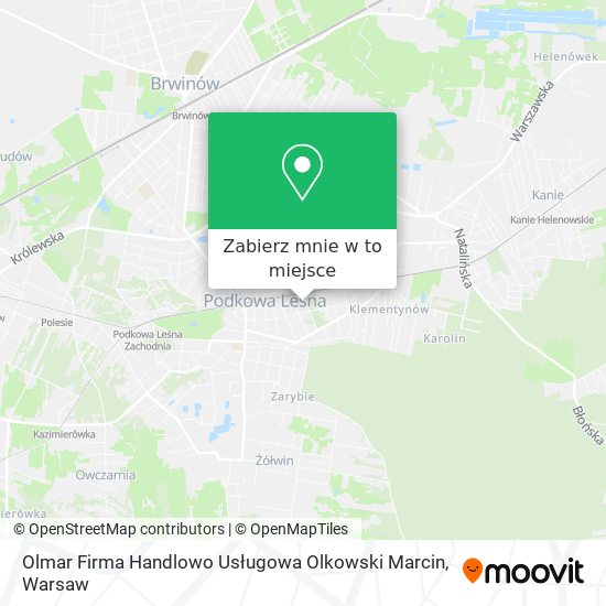 Mapa Olmar Firma Handlowo Usługowa Olkowski Marcin