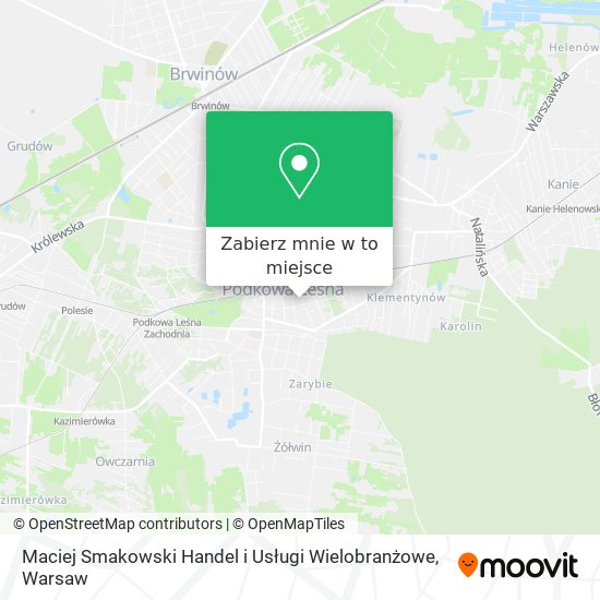 Mapa Maciej Smakowski Handel i Usługi Wielobranżowe