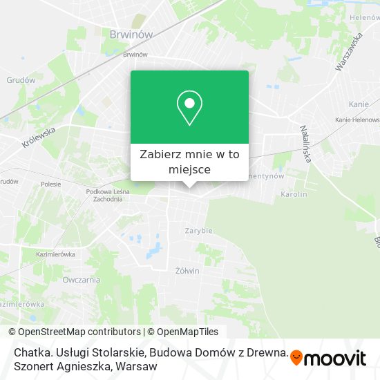 Mapa Chatka. Usługi Stolarskie, Budowa Domów z Drewna. Szonert Agnieszka