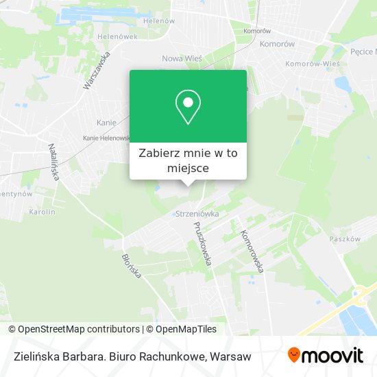 Mapa Zielińska Barbara. Biuro Rachunkowe