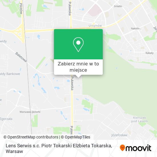 Mapa Lens Serwis s.c. Piotr Tokarski Elżbieta Tokarska