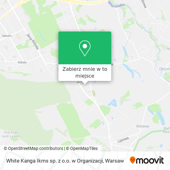 Mapa White Kanga Ikms sp. z o.o. w Organizacji