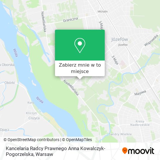 Mapa Kancelaria Radcy Prawnego Anna Kowalczyk-Pogorzelska