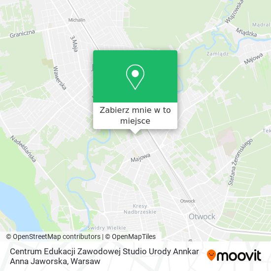 Mapa Centrum Edukacji Zawodowej Studio Urody Annkar Anna Jaworska