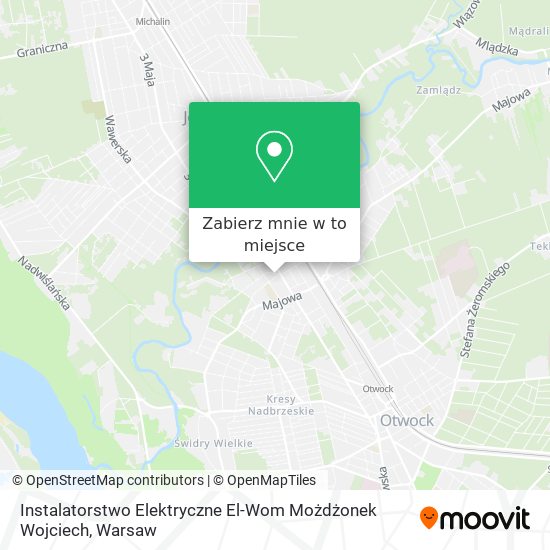 Mapa Instalatorstwo Elektryczne El-Wom Możdżonek Wojciech