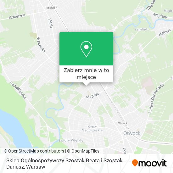 Mapa Sklep Ogólnospożywczy Szostak Beata i Szostak Dariusz