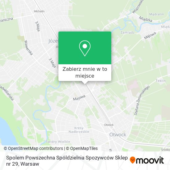 Mapa Spolem Powszechna Spóldzielnia Spozywców Sklep nr 29