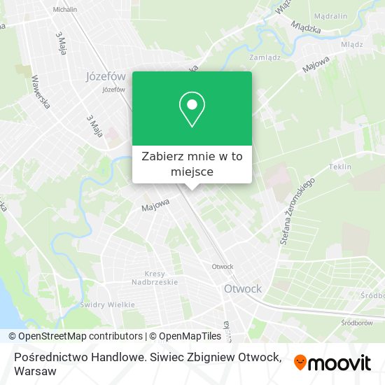 Mapa Pośrednictwo Handlowe. Siwiec Zbigniew Otwock