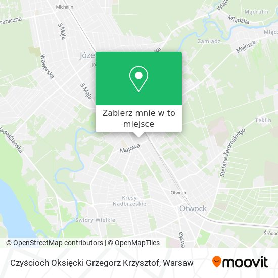 Mapa Czyścioch Oksięcki Grzegorz Krzysztof