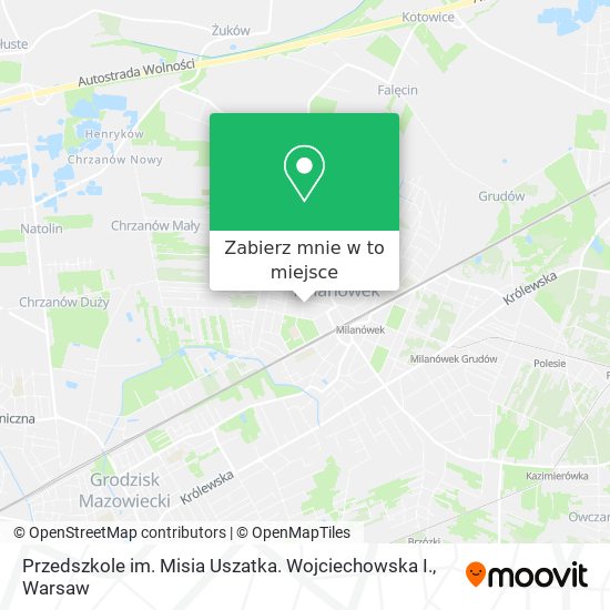 Mapa Przedszkole im. Misia Uszatka. Wojciechowska I.