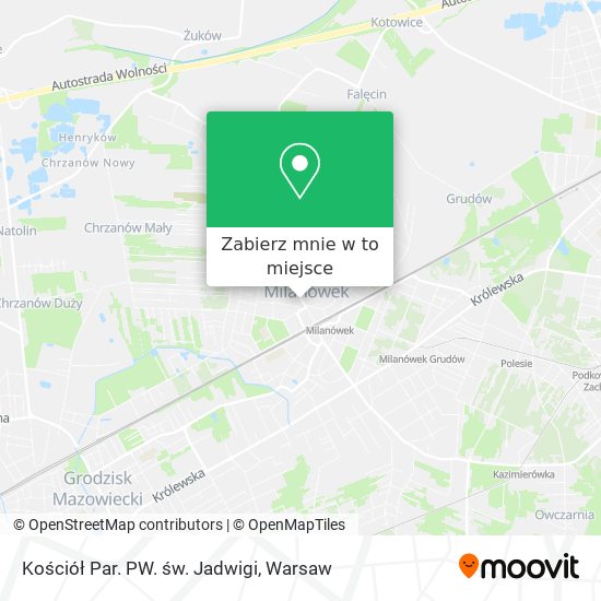 Mapa Kościół Par. PW. św. Jadwigi