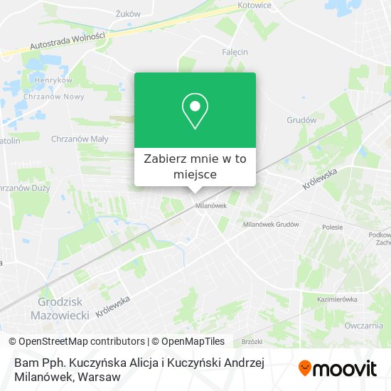 Mapa Bam Pph. Kuczyńska Alicja i Kuczyński Andrzej Milanówek